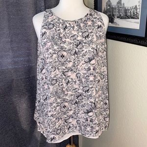 Women’s Jasmine & Juliana Blue Pink Blouse Tank XL